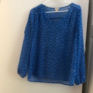 Jcrew blouse crystal blue